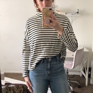 Madewell slightly Cropped Turtleneck - Striped